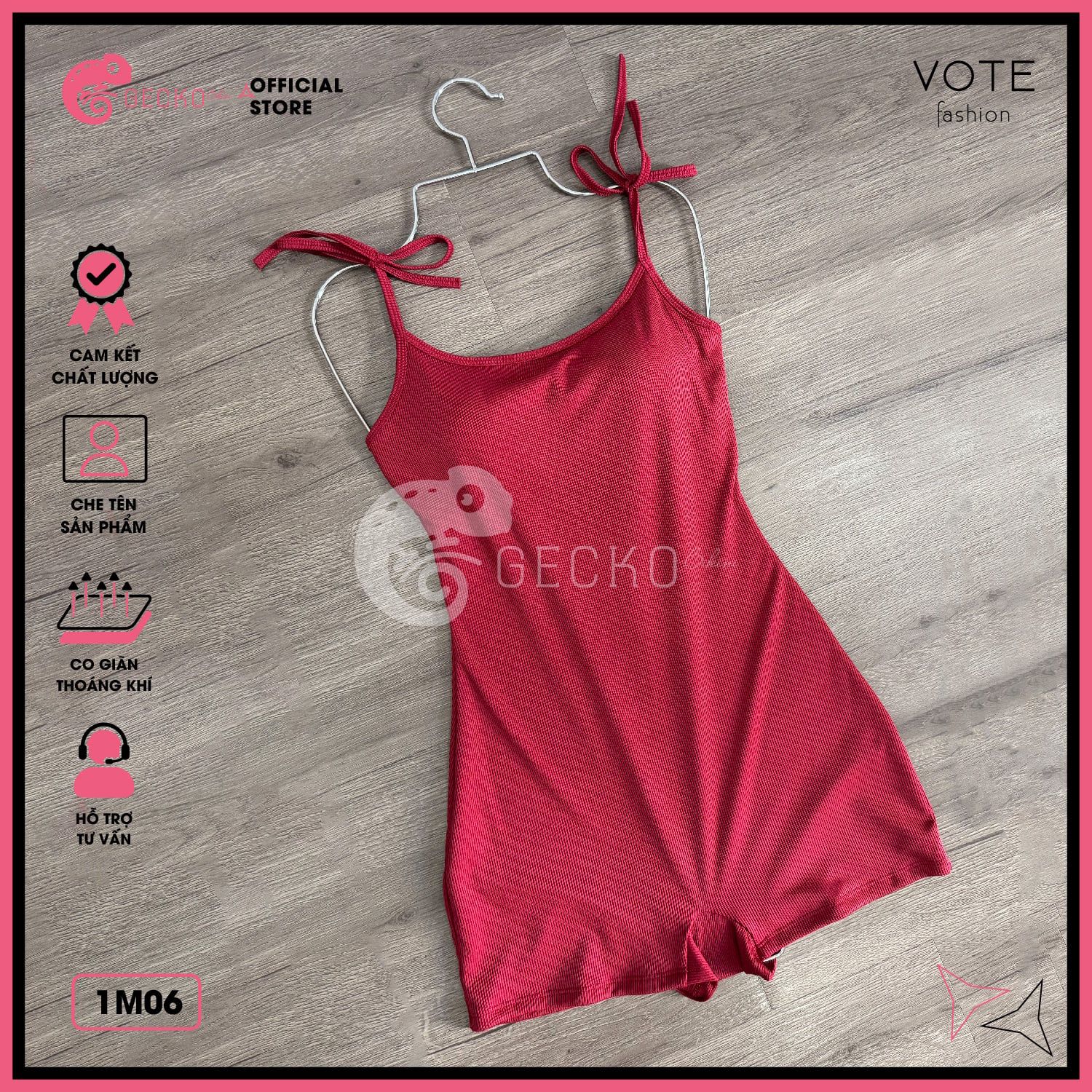  Bikini 1 Mảnh Bodysuit 2 Dây Quần Đùi GECKO 1M06 