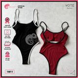  Bikini 1 Mảnh Bodysuit Viền 2 Dây Gợi Cảm GECKO 1M11 