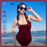  Bikini 1 Mảnh Bodysuit Viền 2 Dây Gợi Cảm GECKO 1M11 