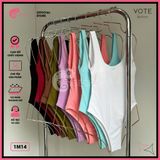  Bikini 1 Mảnh Bodysuit Thun Tăm Cổ U Slay GECKO 1M14 