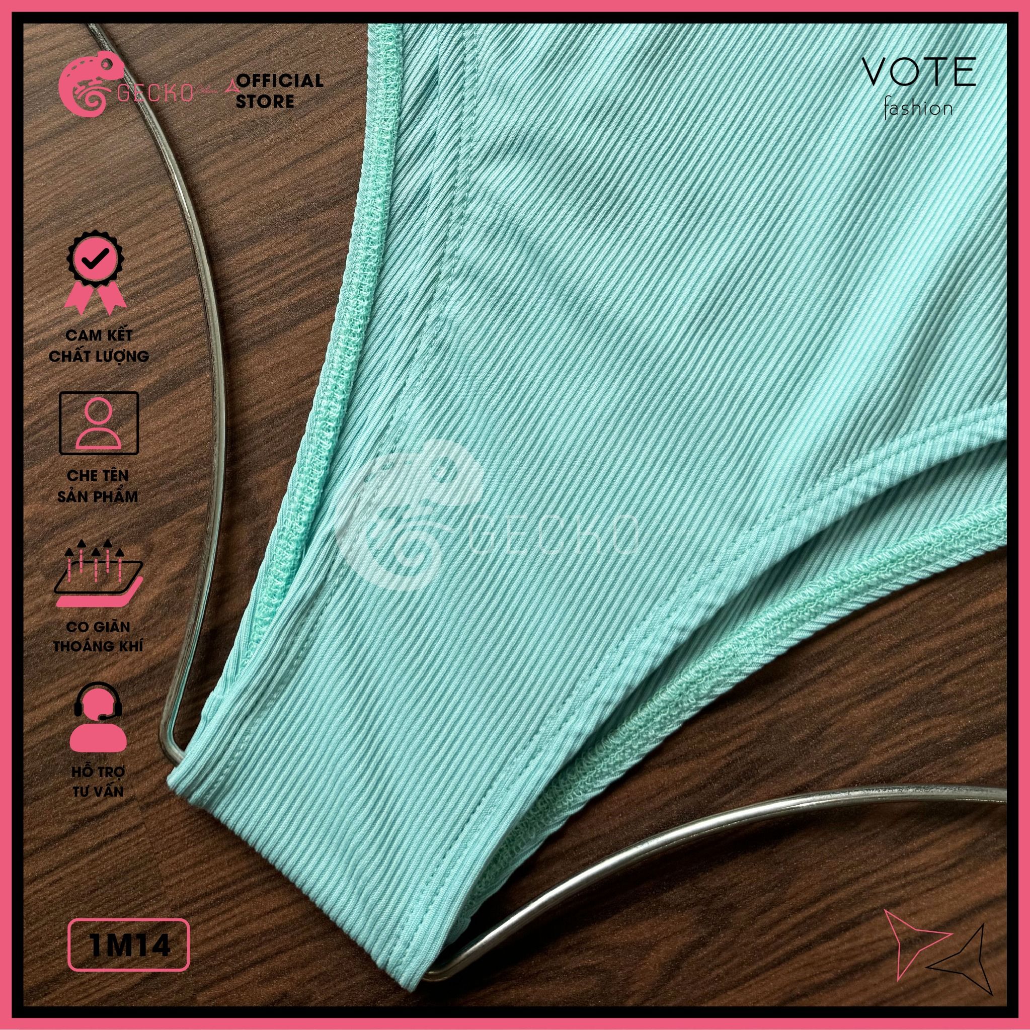  Bikini 1 Mảnh Bodysuit Thun Tăm Cổ U Slay GECKO 1M14 