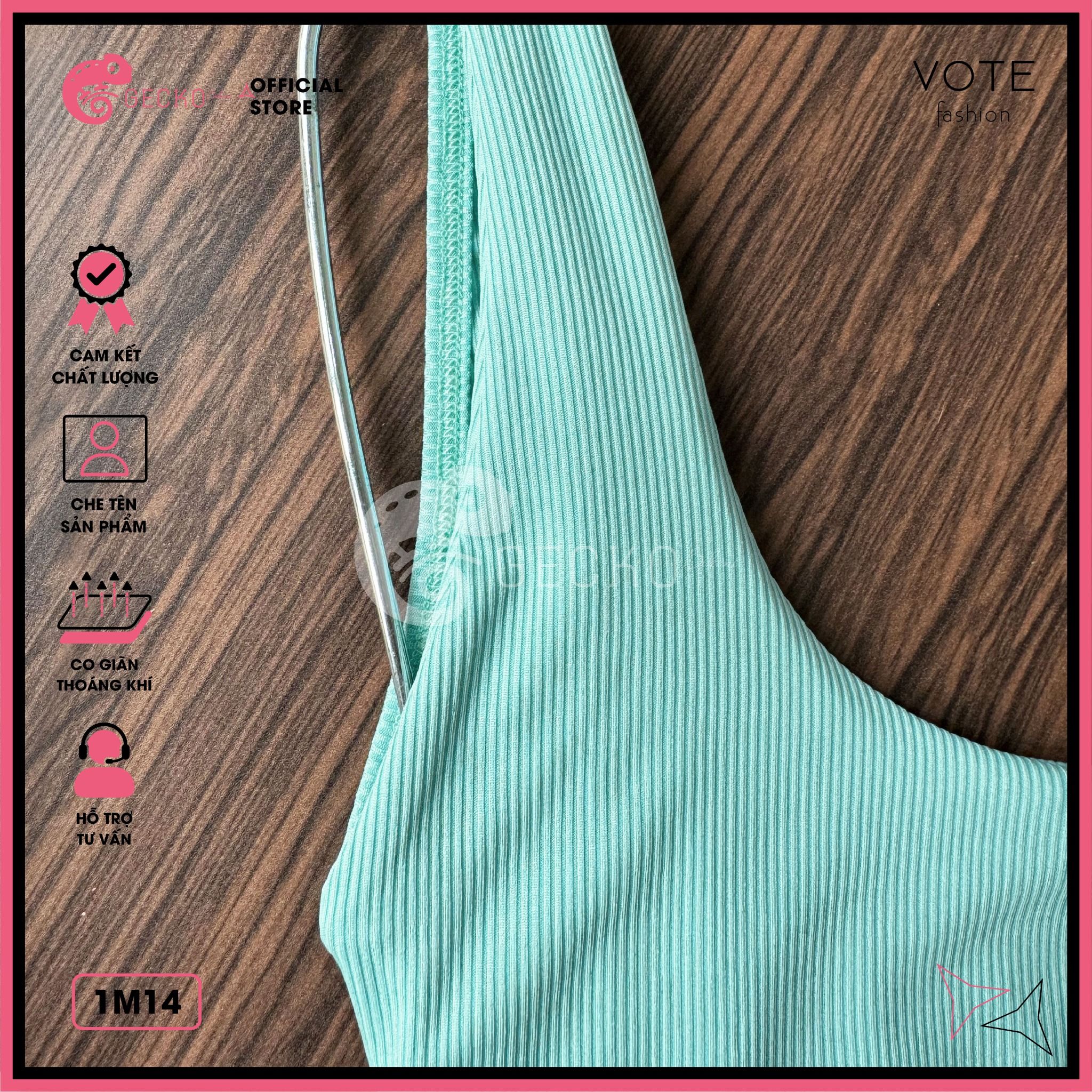  Bikini 1 Mảnh Bodysuit Thun Tăm Cổ U Slay GECKO 1M14 