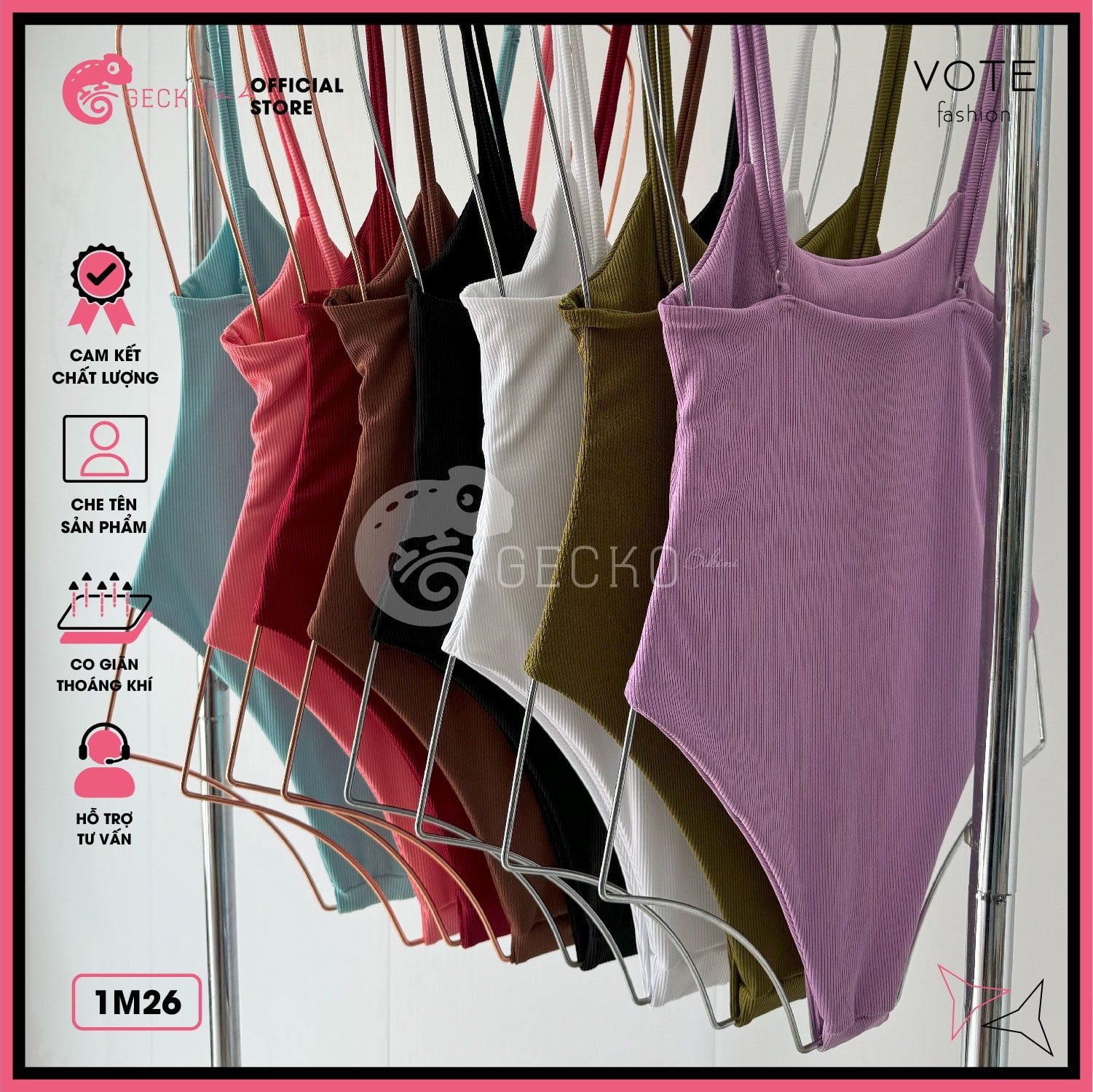  Bikini 1 Mảnh Bodysuit 2 Dây Dễ Thương GECKO 1M26 