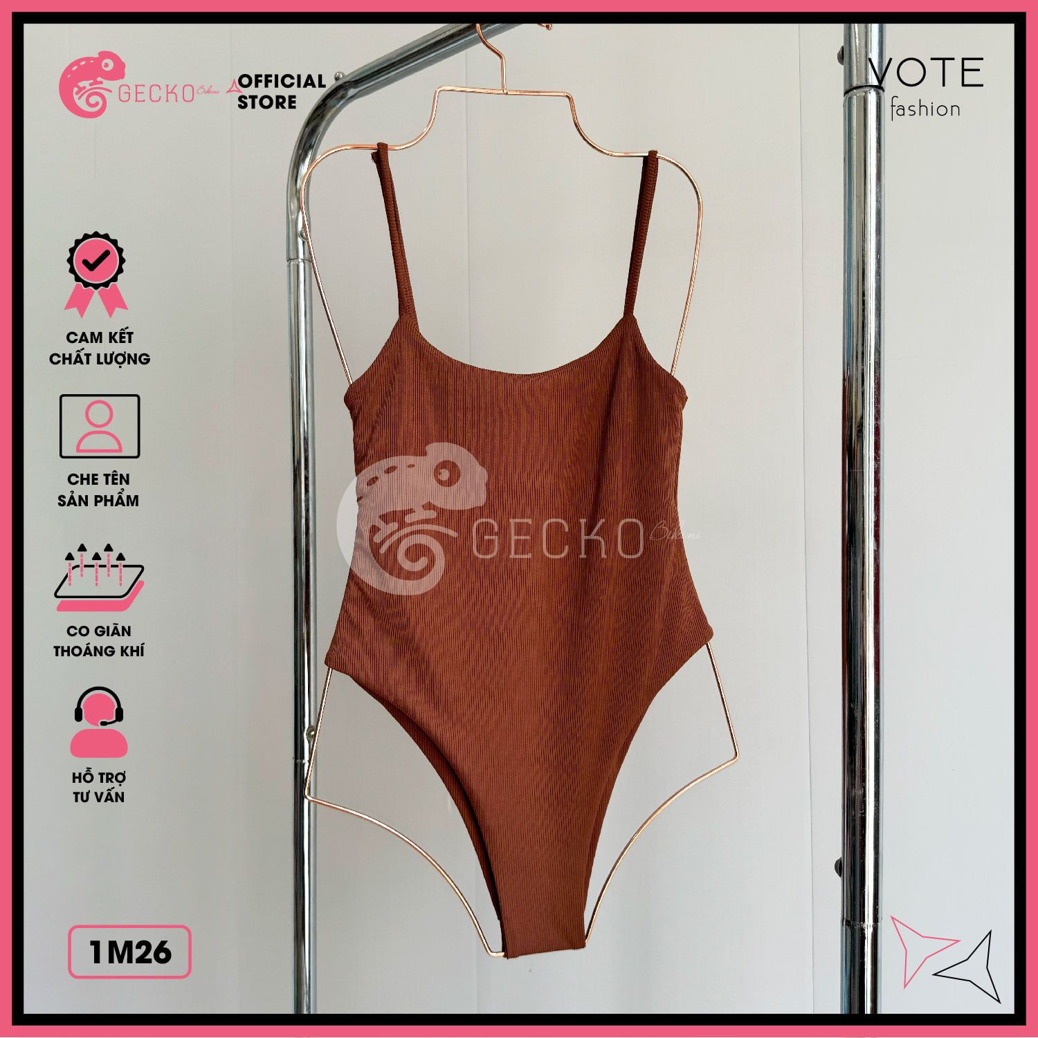  Bikini 1 Mảnh Bodysuit 2 Dây Dễ Thương GECKO 1M26 