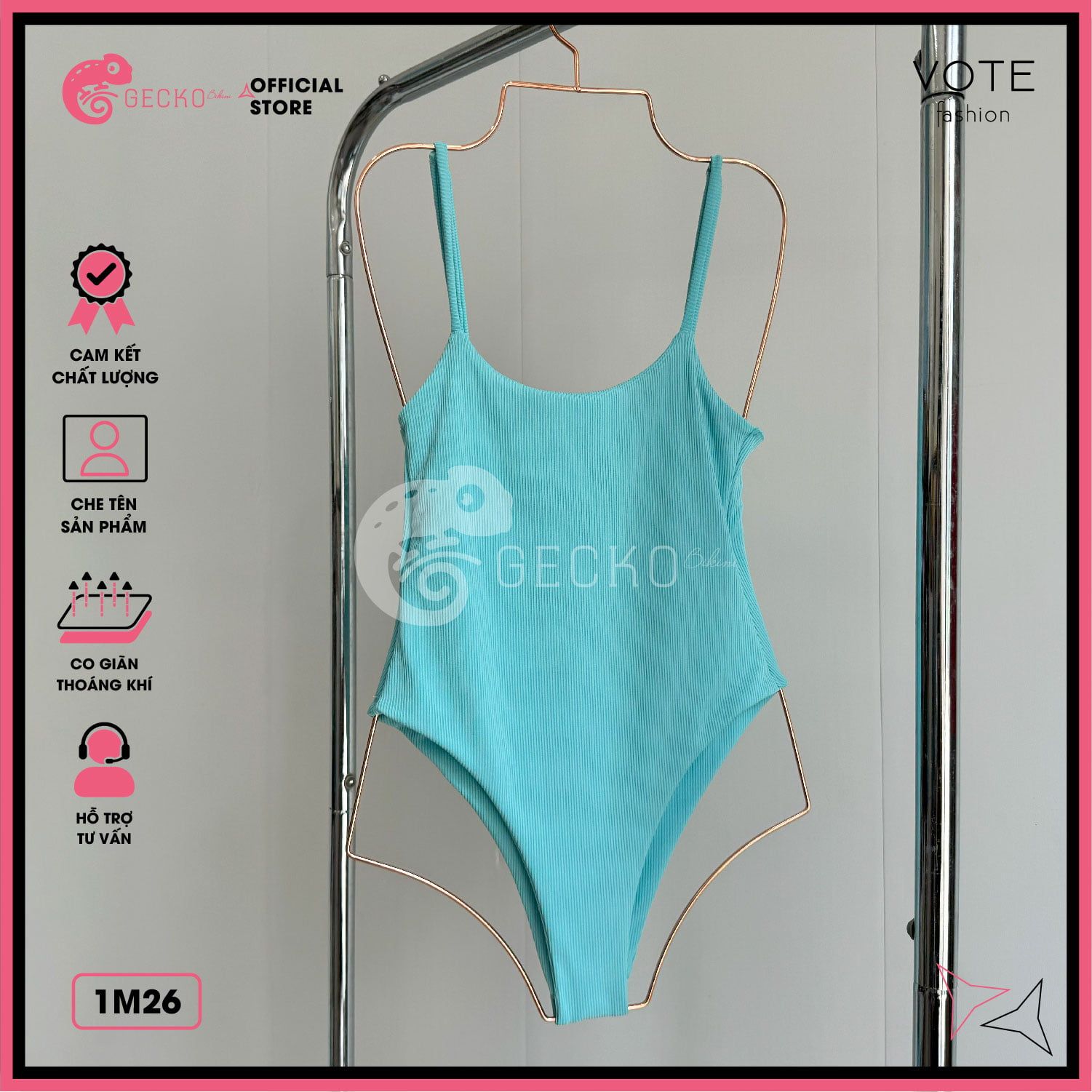  Bikini 1 Mảnh Bodysuit 2 Dây Dễ Thương GECKO 1M26 