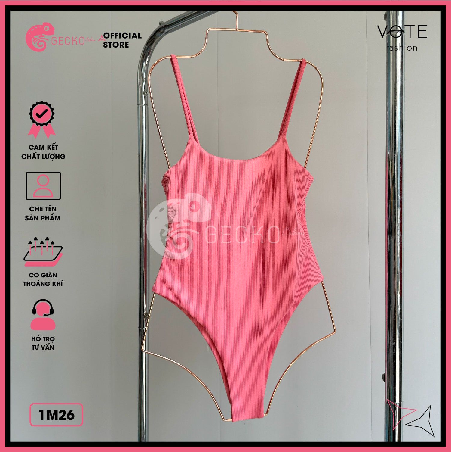  Bikini 1 Mảnh Bodysuit 2 Dây Dễ Thương GECKO 1M26 