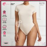  Bikini 1 Mảnh Áo Thun Bodysuit Không Có Mút Tay Ngắn Đáy Chip GECKO 1M27 