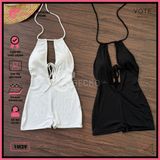  Bikini 1 Mảnh Khoét Ngực Quần Đùi Gợi Cảm Tăm Lạnh GECKO 1M29 