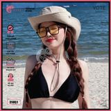  Áo Lẻ Bikini Tam Giác Trắng Đen GECKO 2M01-AL 