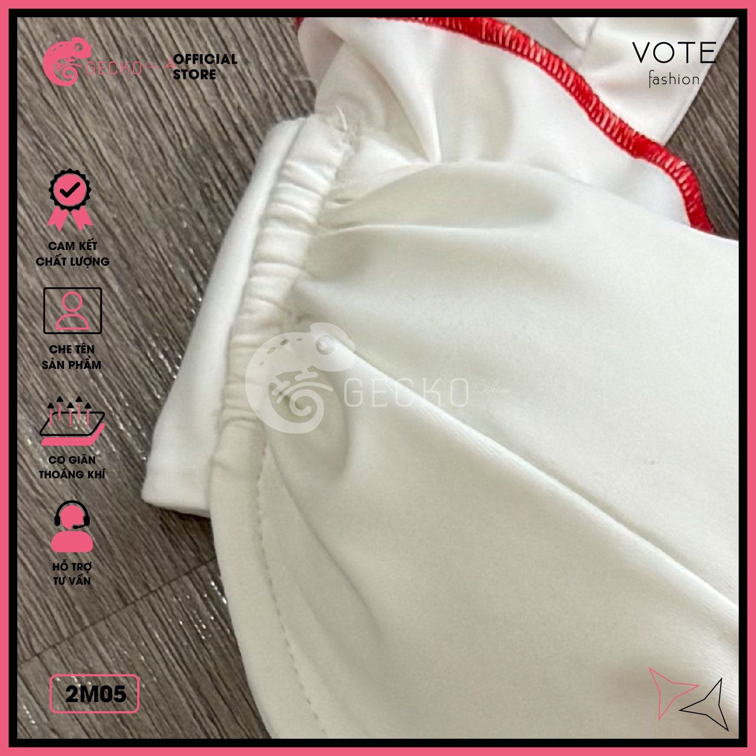  Bikini 2 Mảnh Bèo Hoa Hồng Xinh Xắn GECKO 2M05 