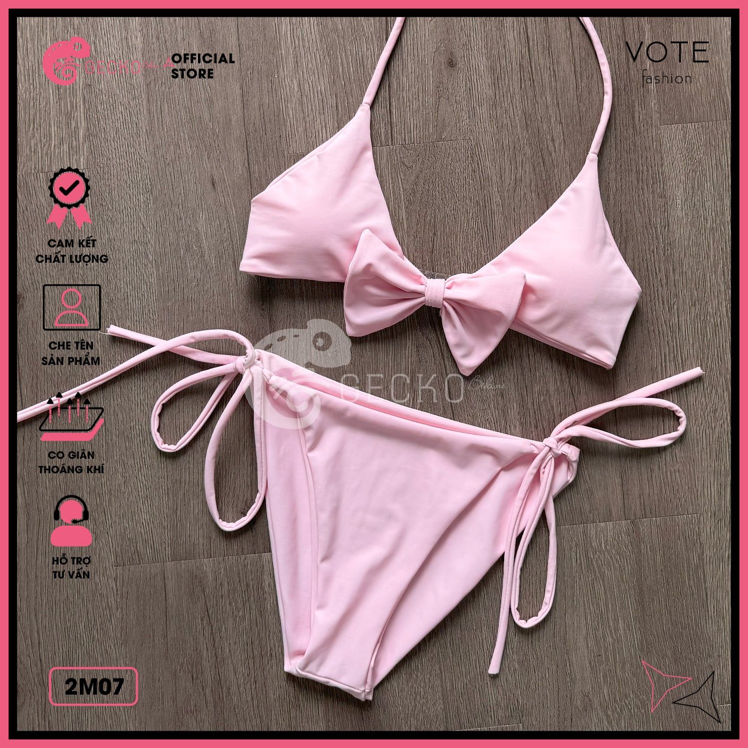  Bikini 2 Mảnh Áo Nơ Xinh Xắn GECKO 2M07 