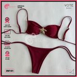  Bikini 2 Mảnh Cúp Phối Khoen Ngôi Sao Cute GECKO 2M101 