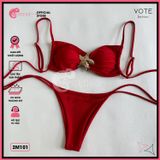  Bikini 2 Mảnh Cúp Phối Khoen Ngôi Sao Cute GECKO 2M101 