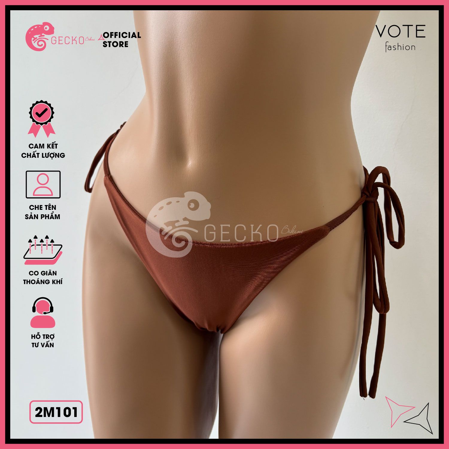  Bikini 2 Mảnh Cúp Phối Khoen Ngôi Sao Cute GECKO 2M101 