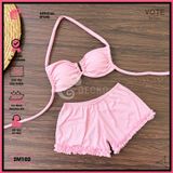  Bikini 2 Mảnh Áo Cúp Khoen U Quần Đùi Bèo Dễ Thương GECKO 2M102 
