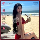  Bikini 2 Mảnh Hoa Hồng Quần Chip Dễ Thương GECKO 2M13 