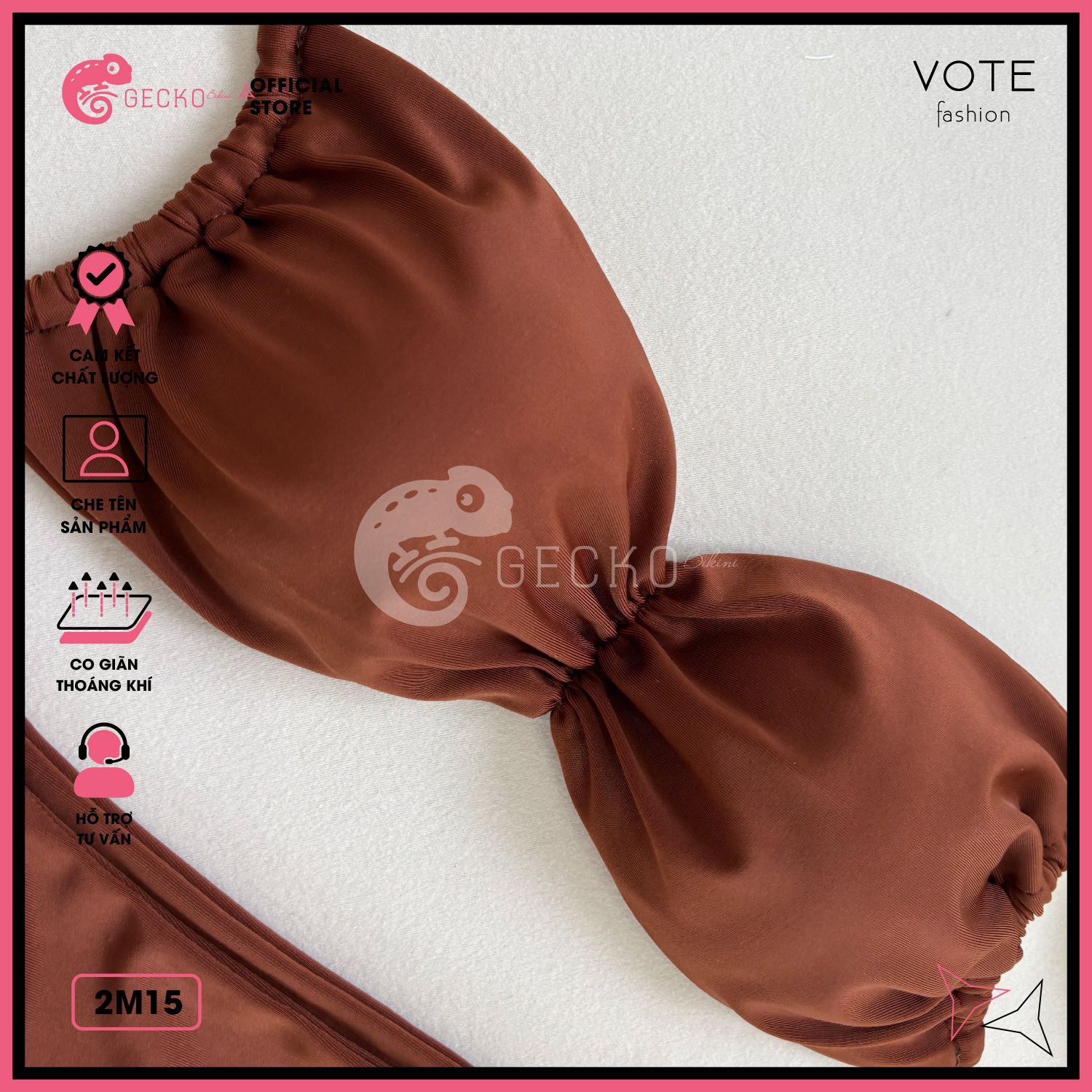 Bikini 2 Mảnh Cúp Áo Nhúng Gợi Cảm GECKO 2M15 
