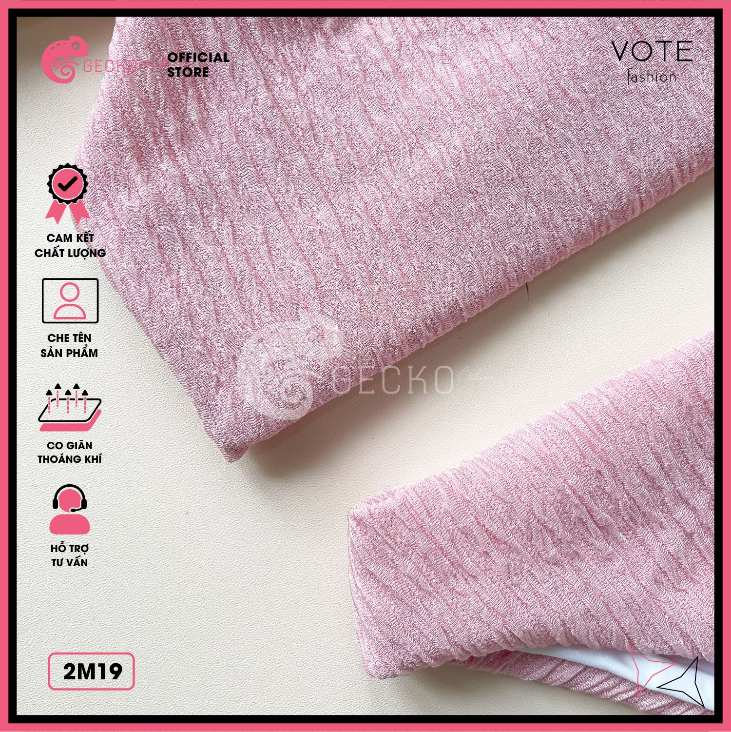  Bikini 2 Mảnh Áo 2 Dây Basic Thun Xốp GECKO 2M19 