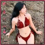  Bikini 2 Mảnh Quần Áo Tam Giác 6 Khoen Tròn GECKO 2M21 