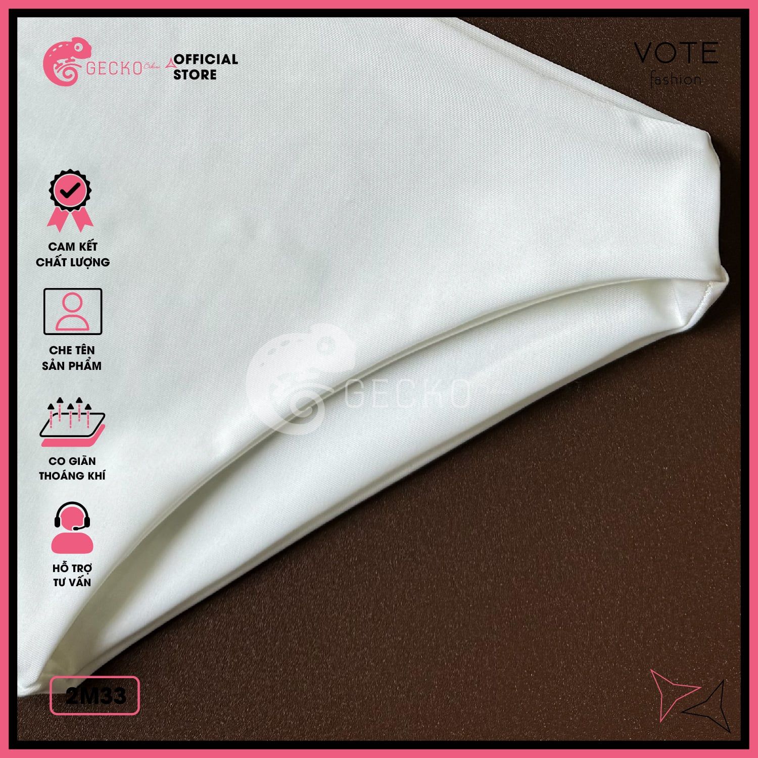  Bikini 2 Mảnh Áo Xoắn Cúp Ngang Gợi Cảm GECKO 2M33 