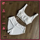  Bikini 2 Áo Crotop Phối Quần Đùi Thun Gân GECKO 2M34 
