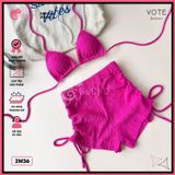  Bikini 2 Mảnh Tam Giác Phối Quần Đùi Thun Xốp Nhật GECKO 2M36 