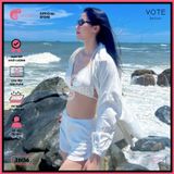  Bikini 2 Mảnh Tam Giác Phối Quần Đùi Thun Xốp Nhật GECKO 2M36 