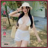  Bikini 2 Mảnh Tam Giác Phối Quần Đùi Thun Xốp Nhật GECKO 2M36 