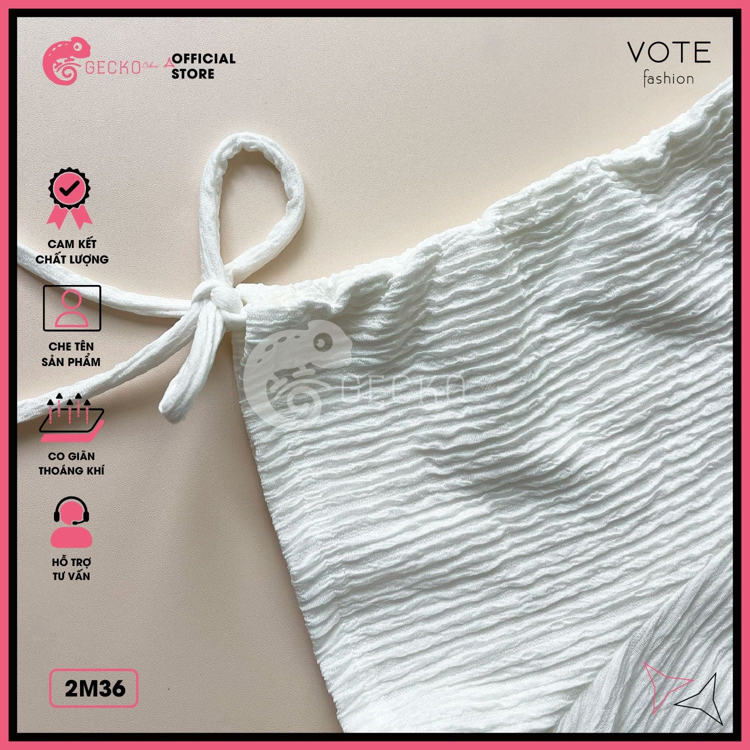  Bikini 2 Mảnh Tam Giác Phối Quần Đùi Thun Xốp Nhật GECKO 2M36 