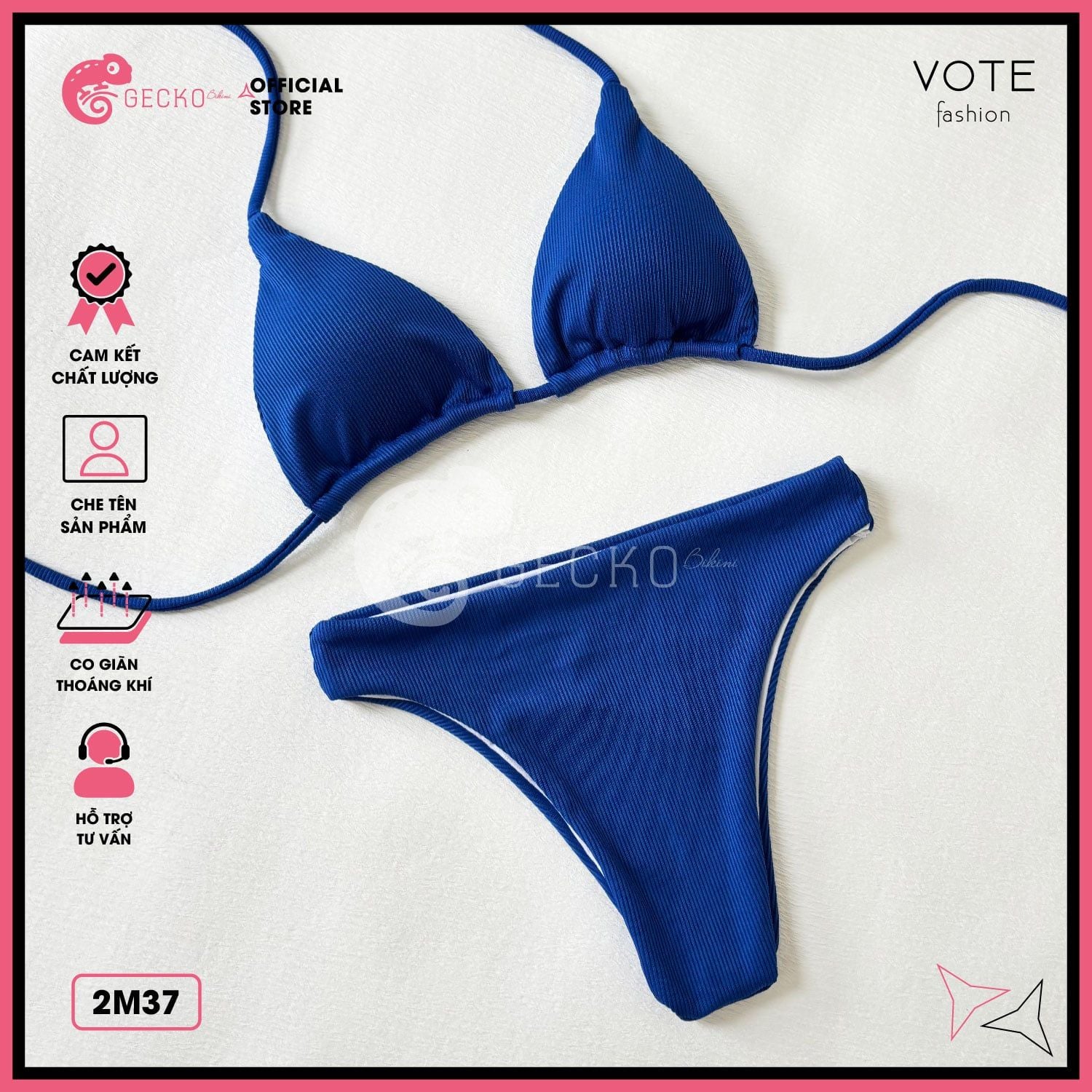  Bikini 2 Mảnh Tam Giác Xốp Nhật Truyền Thống GECKO 2M37 