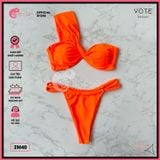  Bikini 2 Mảnh Áo Lệch Vai Quần Đan Dây GECKO 2M40 