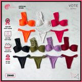  Bikini 2 Mảnh Áo Lệch Vai Quần Đan Dây GECKO 2M40 
