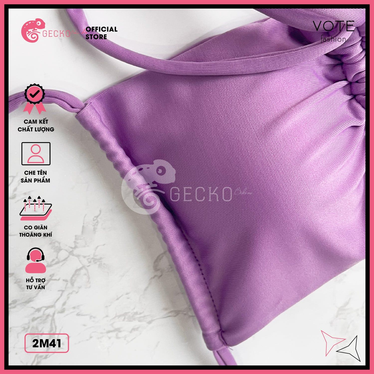  Bikini 2 Mảnh Áo Quần Dây Rút GECKO 2M41 