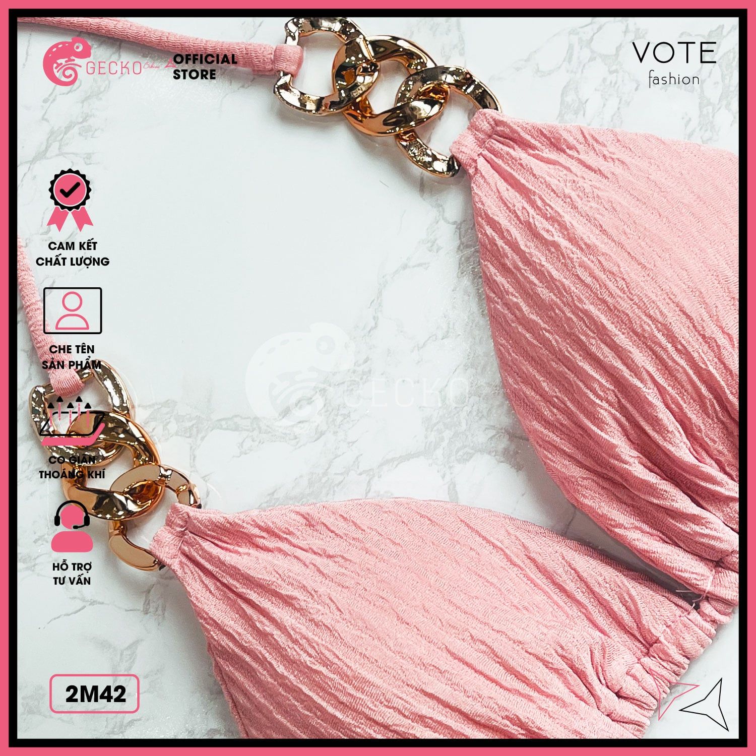  Bikini 2 Mảnh Tam Giác Phối Xích Xốp Nhật GECKO 2M42 