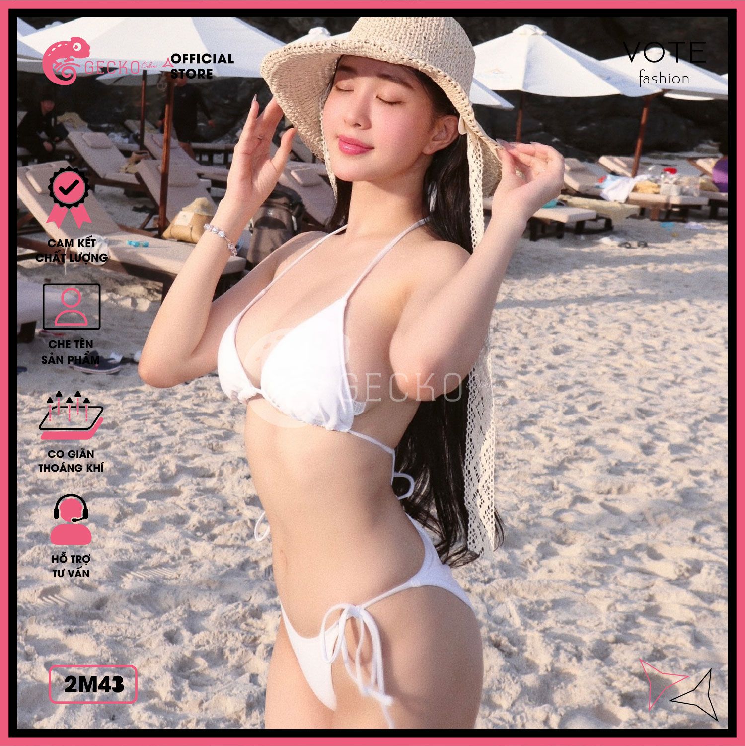  Bikini 2 Mảnh Tam Giác Quần Nhỏ Quyến Rũ GECKO 2M43 