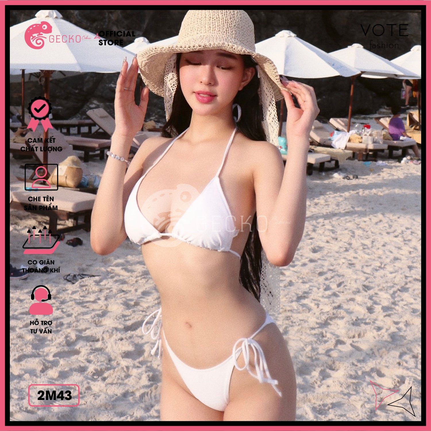 Bikini 2 Mảnh Tam Giác Quần Nhỏ Quyến Rũ GECKO 2M43 