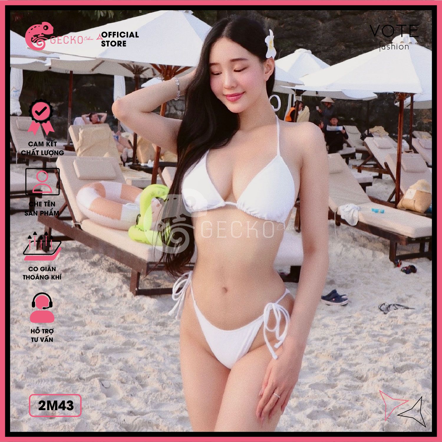  Bikini 2 Mảnh Tam Giác Quần Nhỏ Quyến Rũ GECKO 2M43 