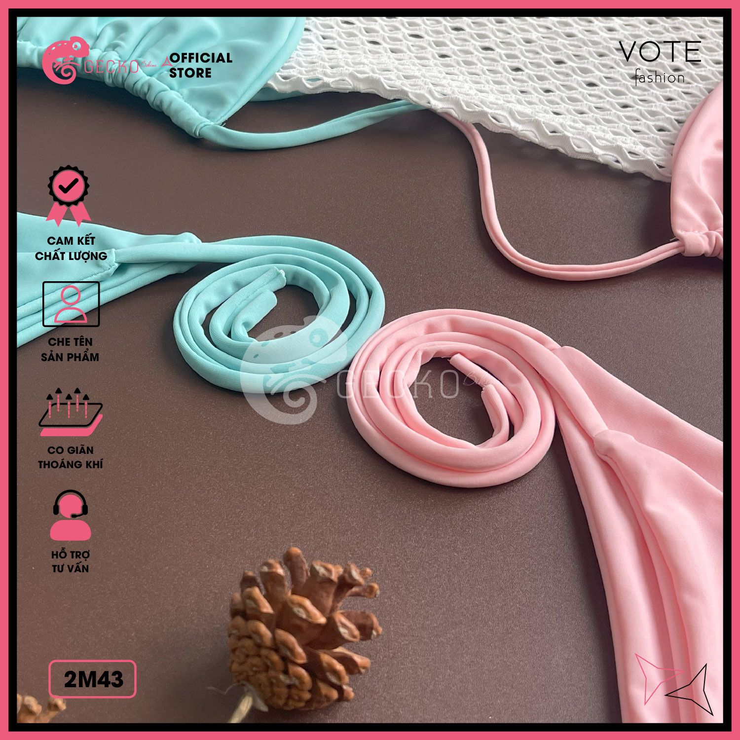  Bikini 2 Mảnh Tam Giác Quần Nhỏ Quyến Rũ GECKO 2M43 