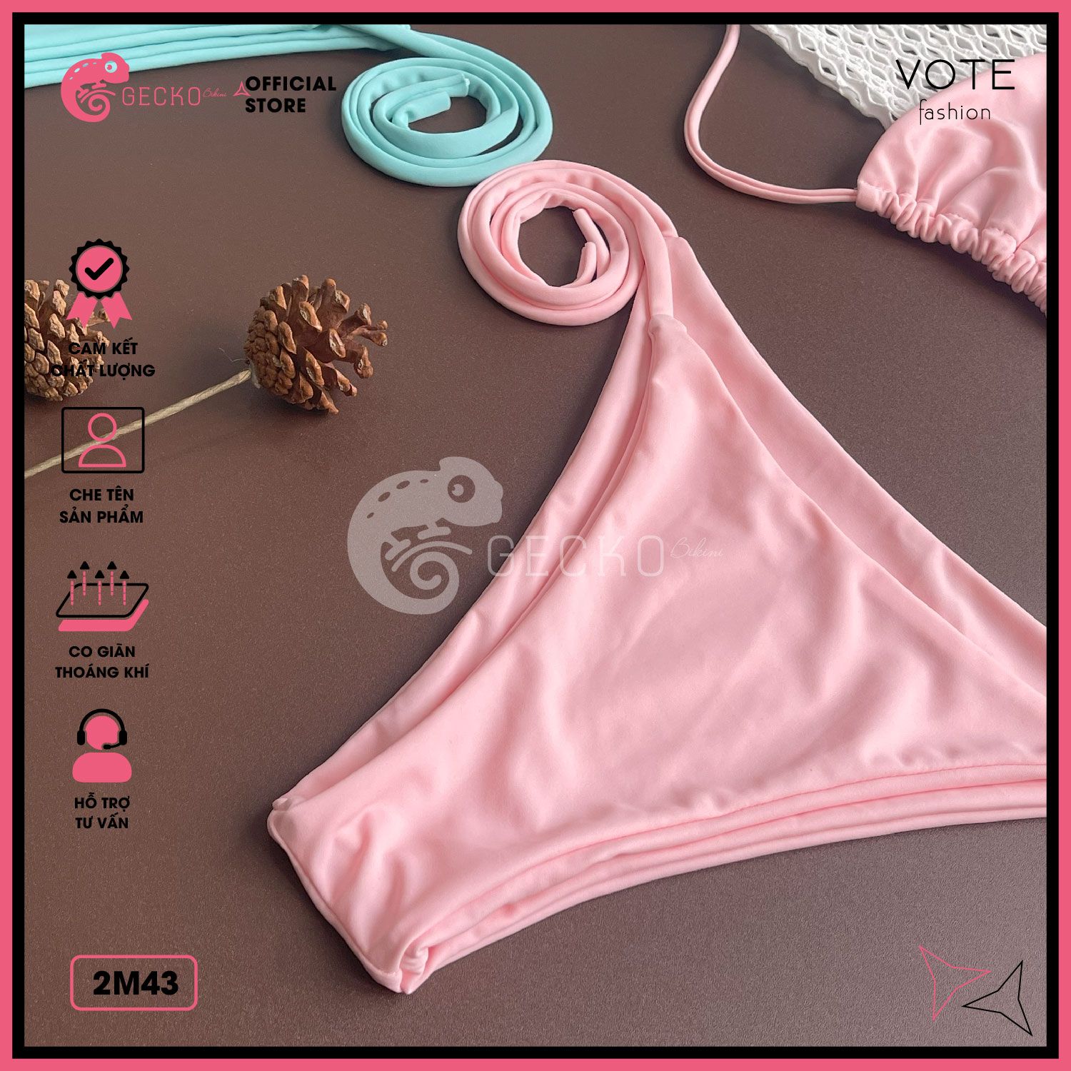  Bikini 2 Mảnh Tam Giác Quần Nhỏ Quyến Rũ GECKO 2M43 