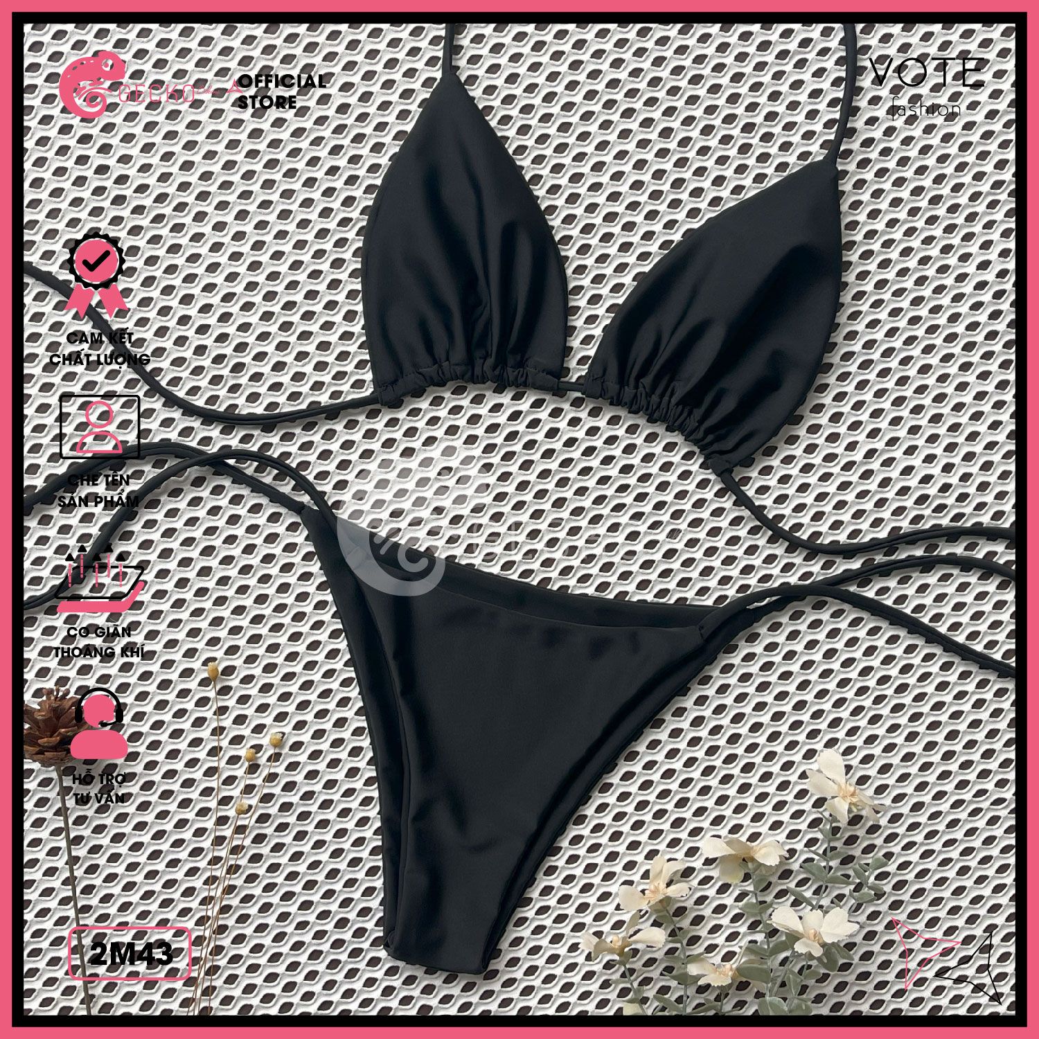  Bikini 2 Mảnh Tam Giác Quần Nhỏ Quyến Rũ GECKO 2M43 