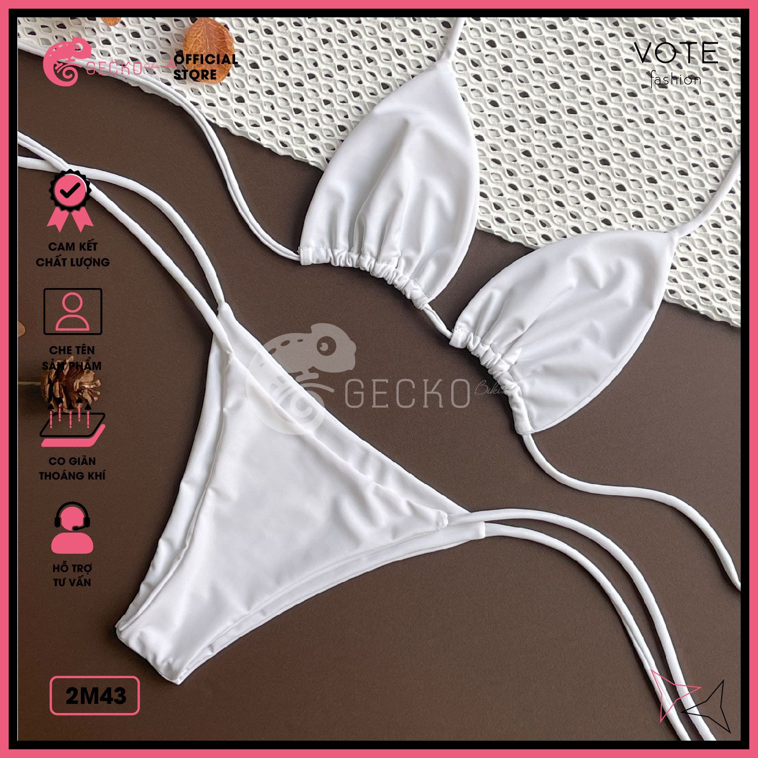  Bikini 2 Mảnh Tam Giác Quần Nhỏ Quyến Rũ GECKO 2M43 