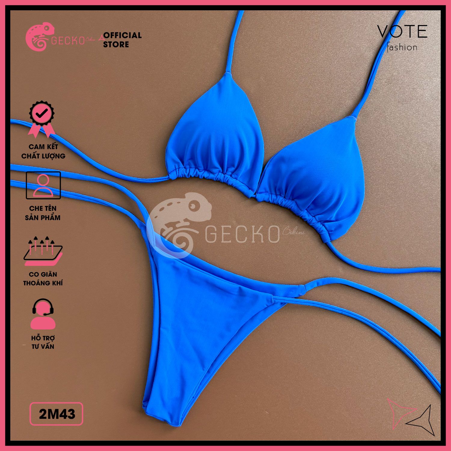  Bikini 2 Mảnh Tam Giác Quần Nhỏ Quyến Rũ GECKO 2M43 