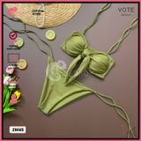  Bikini 2 Mảnh Áo Nơ Phối Quần Cột Dây GECKO 2M45 