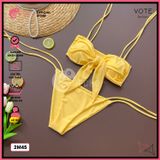  Bikini 2 Mảnh Áo Nơ Phối Quần Cột Dây GECKO 2M45 