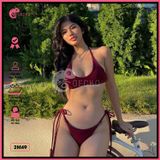  Bikini 2 Mảnh Áo Cột Dây Cổ Vuông Sexy GECKO 2M49 