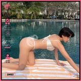  Bikini 2 Mảnh Áo Phối Khoen Trắng Đen Quần Lotkhe GECKO 2M52 