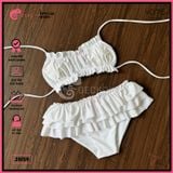  Bikini 2 Mảnh Áo Cúp Nhún Quần Bèo GECKO 2M59 