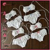  Bikini 2 Mảnh Áo Cúp Nhún Quần Bèo GECKO 2M59 