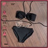  Bikini 2 Mảnh Áo Cúp Ngực Thắt Dây Đính Ngọc GECKO 2M62 