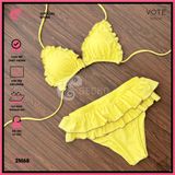  Bikini 2 Mảnh Tam Giác Quần Bèo Dễ Thương Gợi Cảm GECKO 2M68 